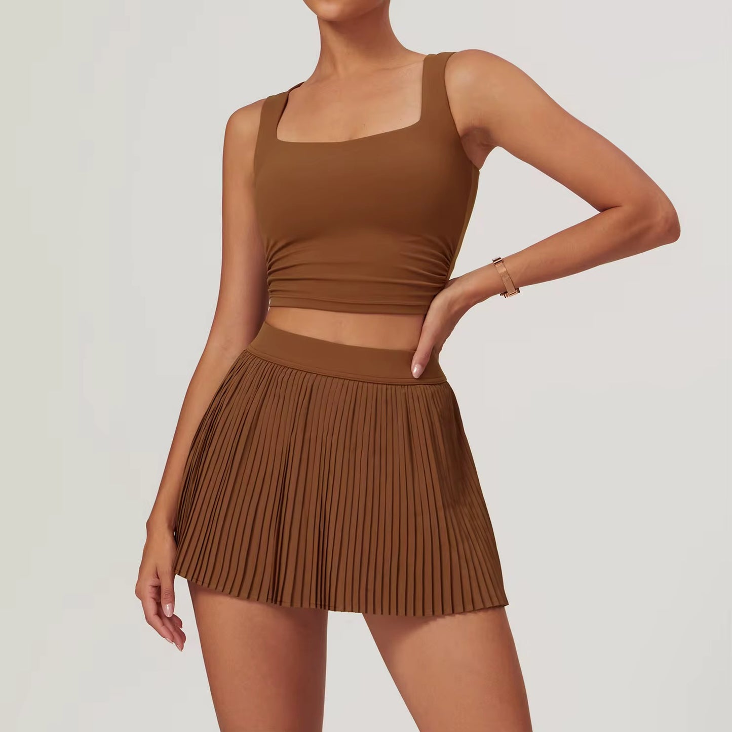 Brown Skort Set